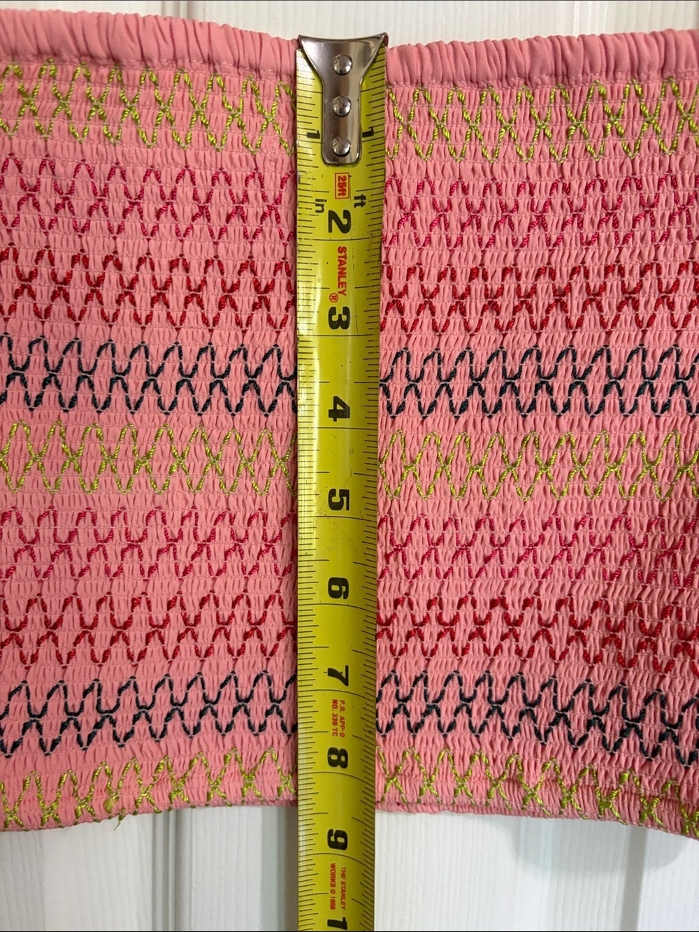 Lovers + Friends Pink Smocked Off-Shoulder Crop Top - Picture 6 of 9